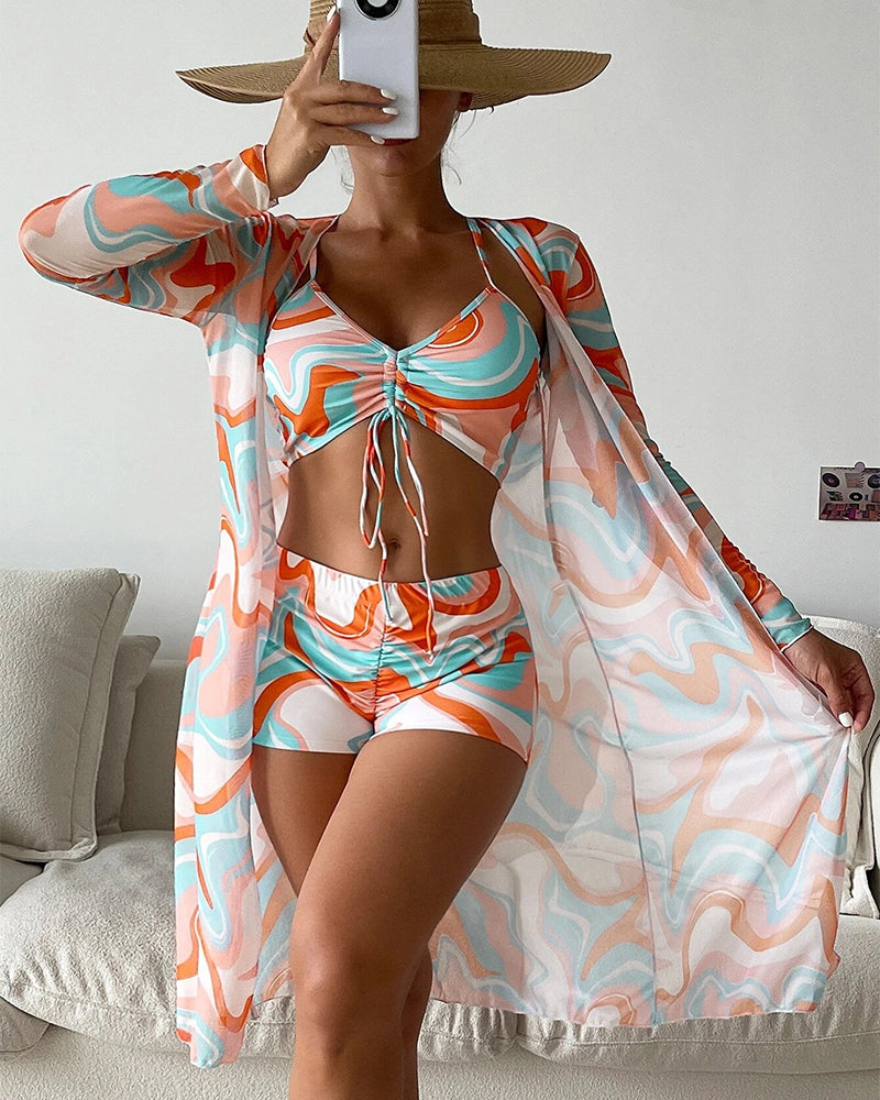 Bikinis Margaux Valmont — confianza que brilla bajo el sol | Conjunto Bikini 3 Piezas Estampado