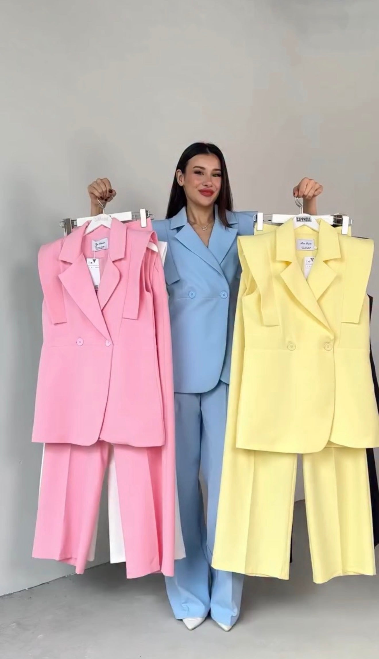Méndez Blanc Valmont — Conjunto Blazer Sin Mangas & Wide Leg | Blanc Total