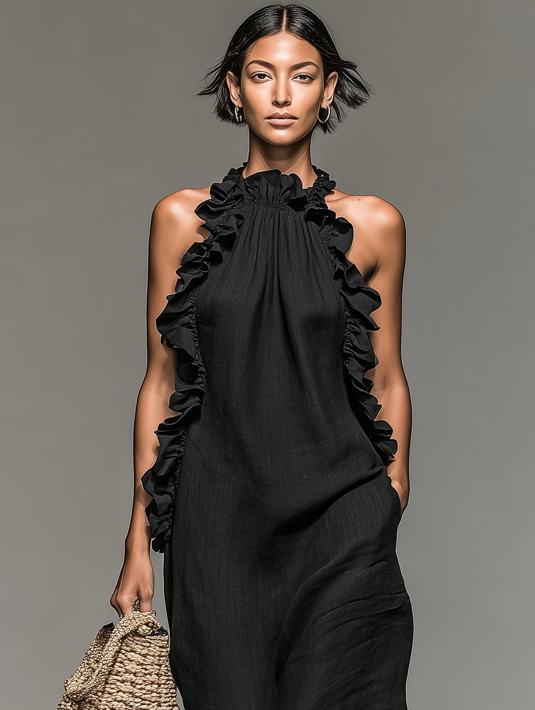 Gladys | Vestido Maxi con Bolsillos - Color Negro