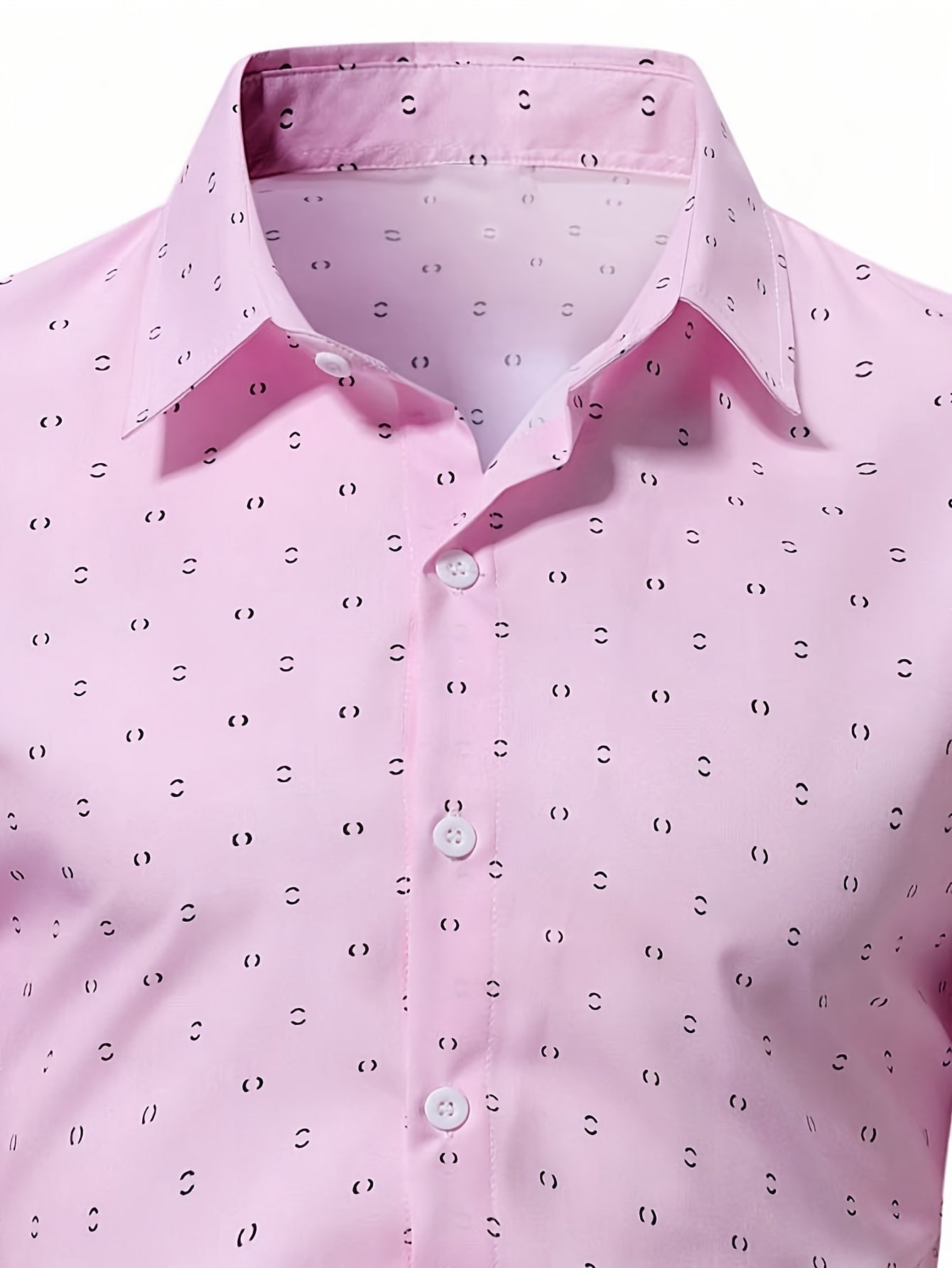 Camisa Giulio Valmont — Estampado de Verano | Blanco y Rosa