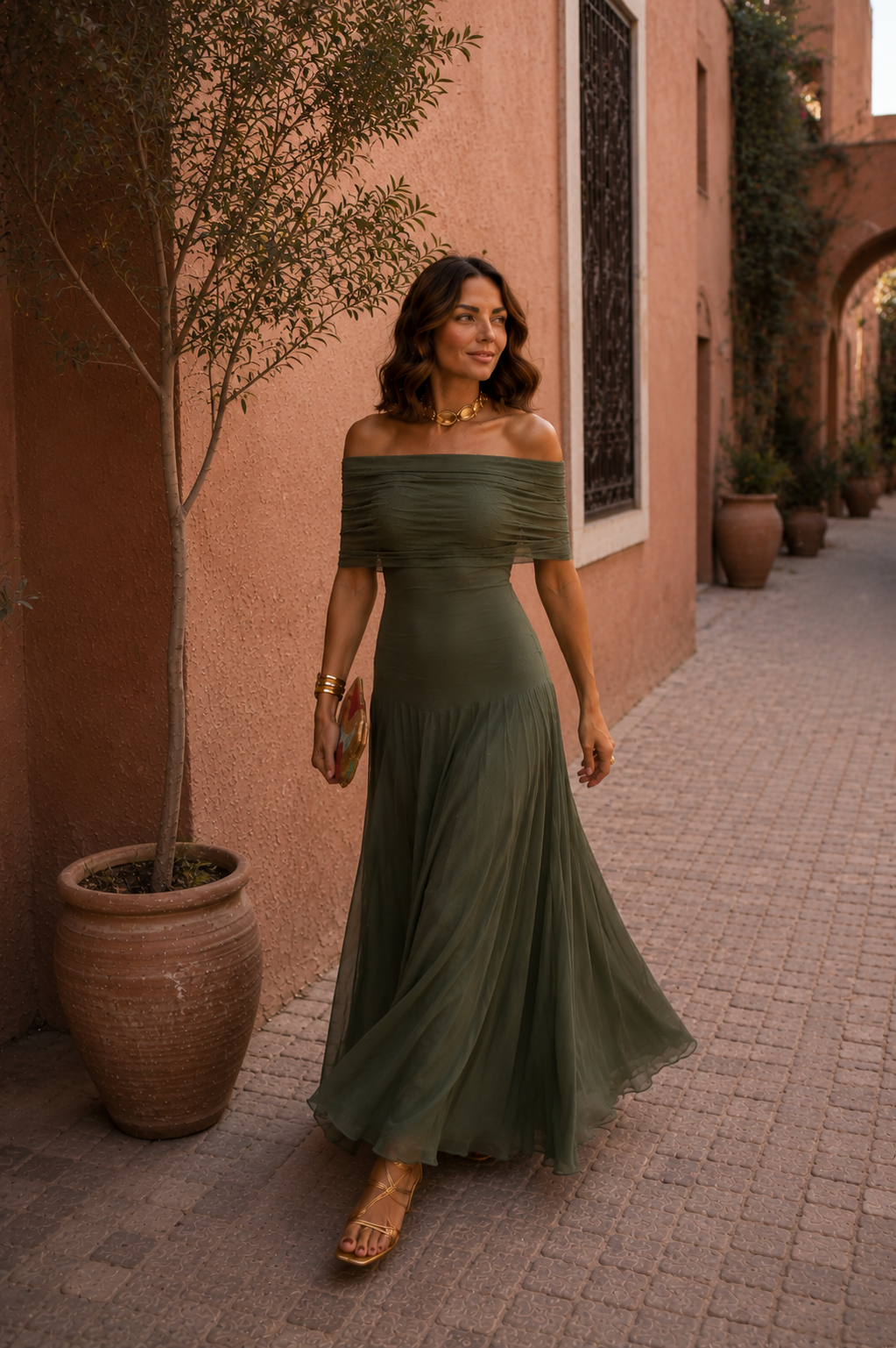 Toledo Verde Valmont — Vestido | Colección Marrakech