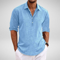 Camisa Bastien Valmont — Casual de Algodón | Azul, Beige, Negro, Blanco y Gris