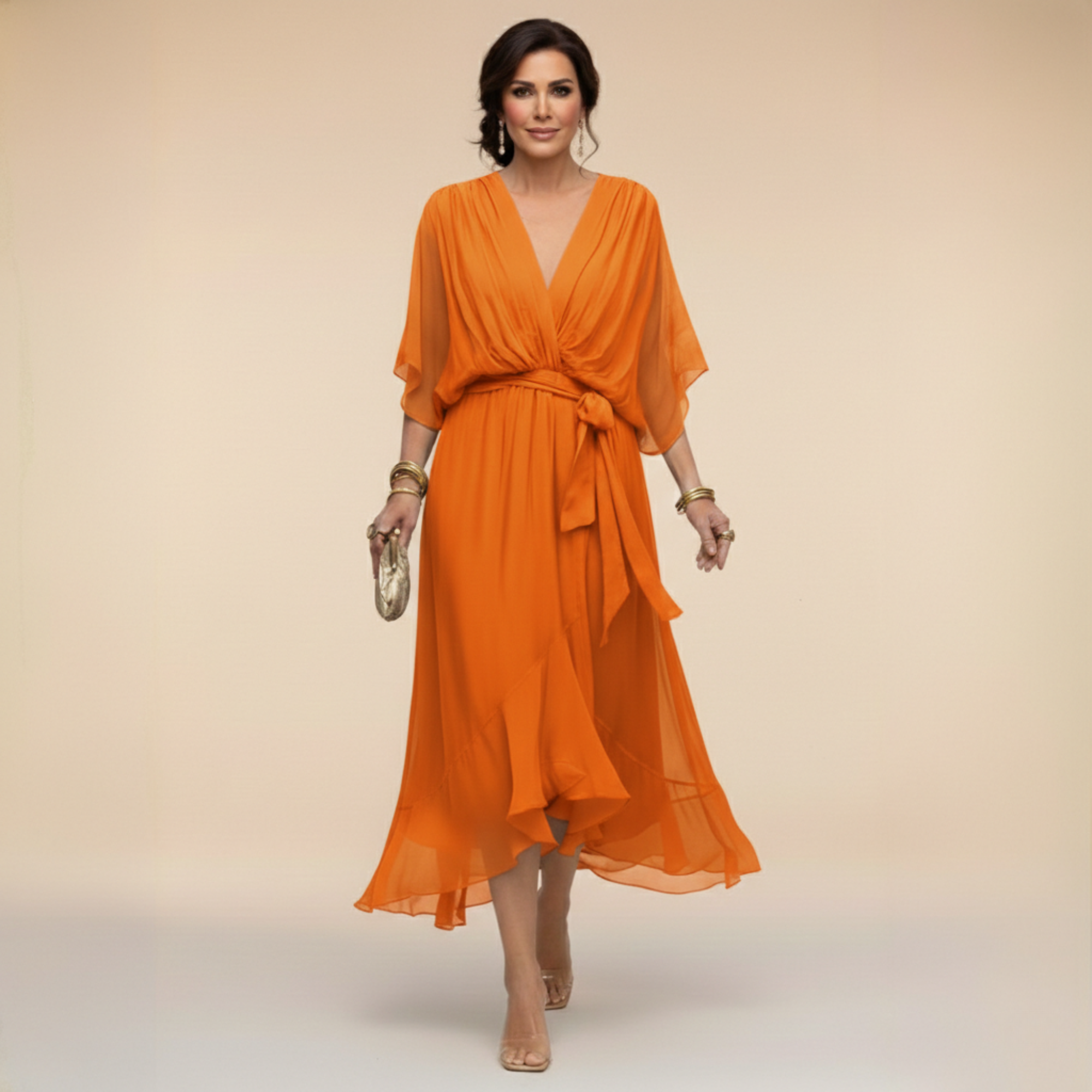 Vestidos Arabella Valmont — feminidad que te transforma | Vestido Silhouette Escote V Fluido