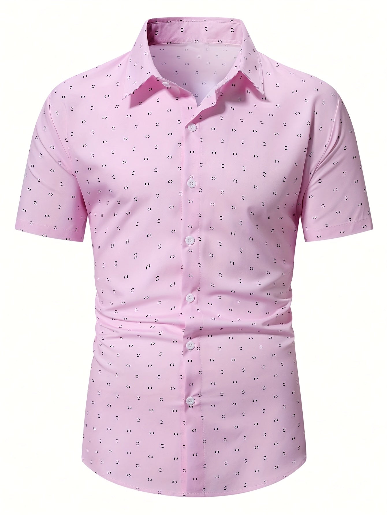 Camisa Giulio Valmont — Estampado de Verano | Blanco y Rosa