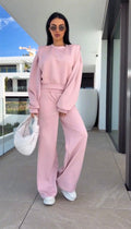 Candy Set Valmont — Conjunto Sudadera Crop & Wide Leg | Dulzura con Actitud