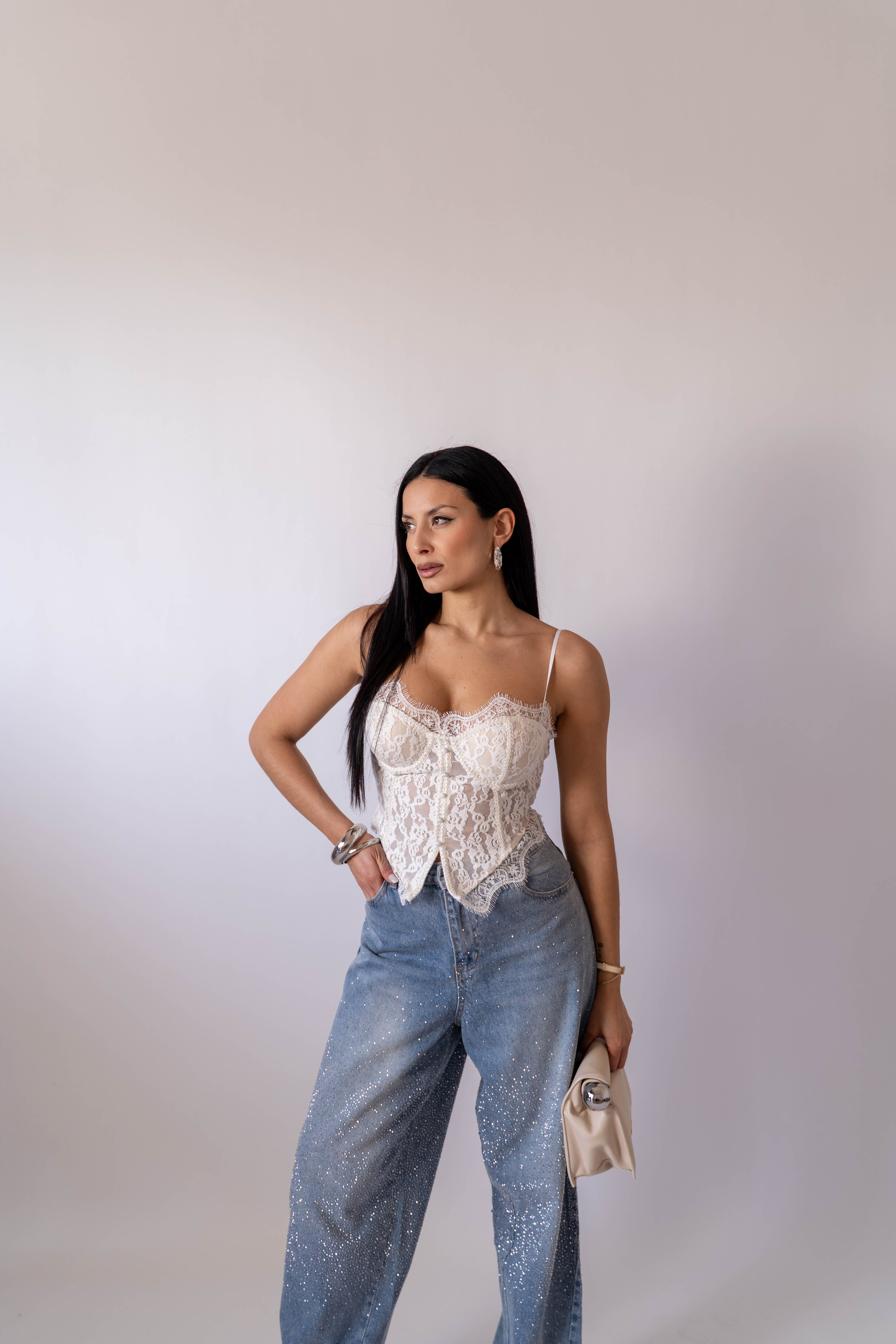 Blanc Valmont — Top Corsé Blanco | Pureza & Actitud