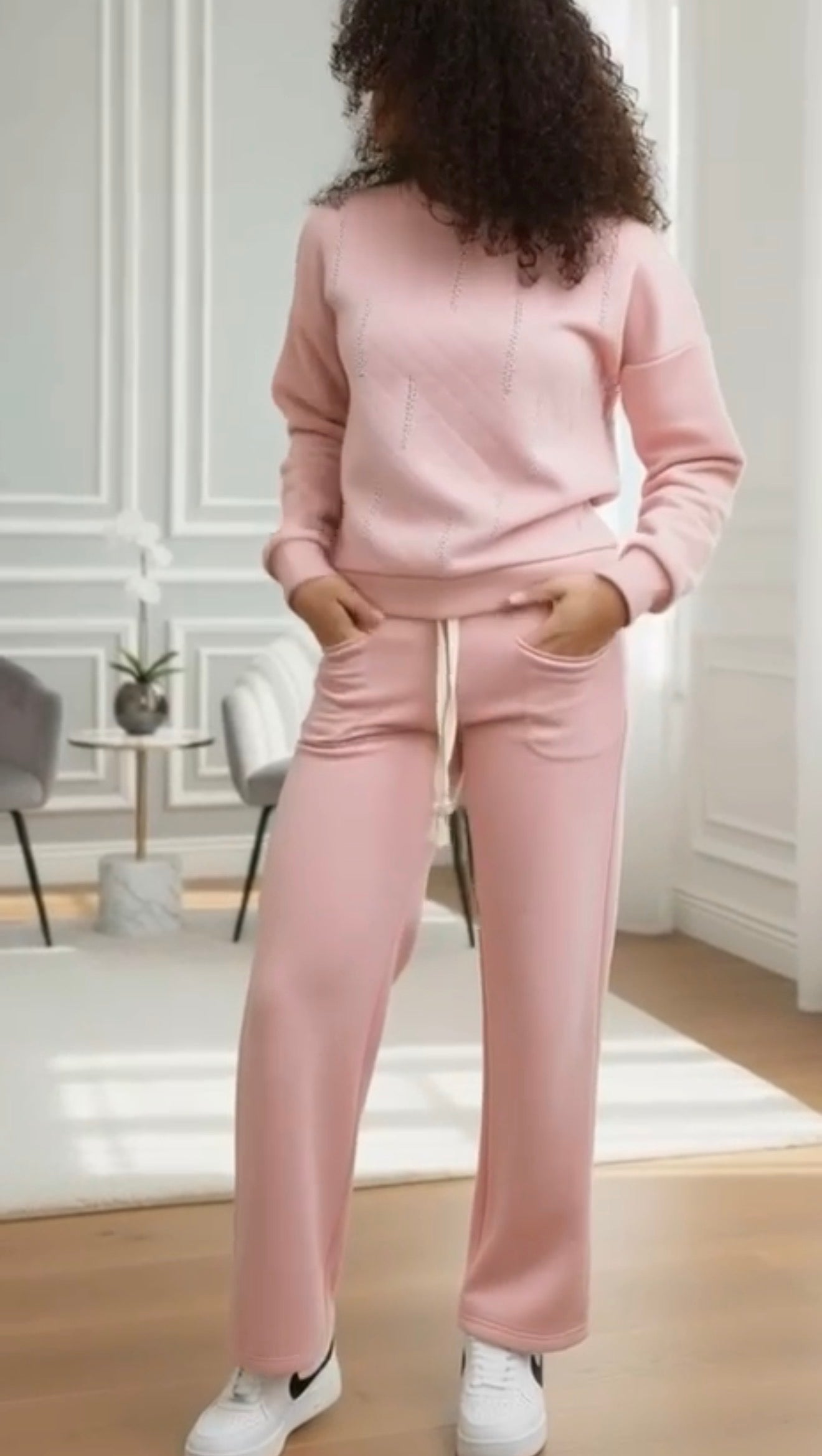 Stella Glam Valmont — Conjunto Sudadera & Pantalón Glitter | Noche que Deslumbra