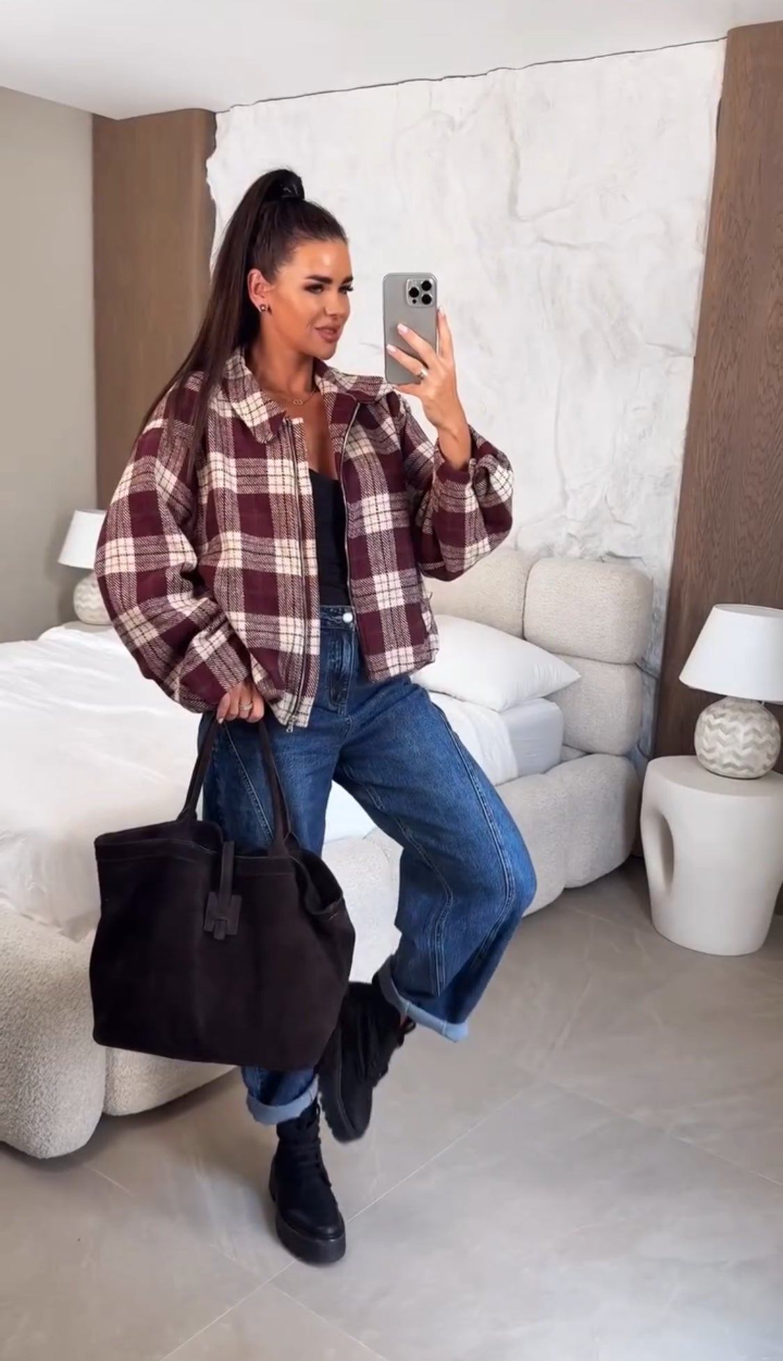 Rossella Check Valmont — Chaqueta Acolchada Cuadros Escoceses | Scottish Luxe