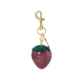 Golden Strawberry Valmont — Charm Fresa Dorada para Bolso | Or & Douceur