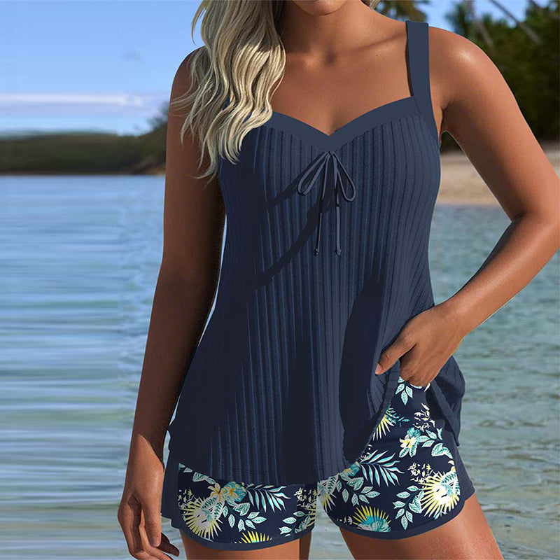 Tankinis Colette Valmont — elegancia balnear sin límites | Tankini Rayas Dos Piezas