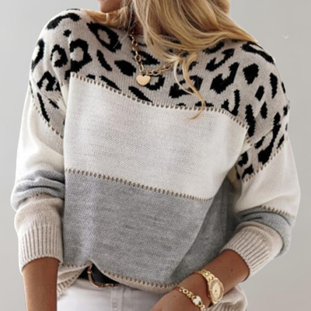 Jerseys Diane Valmont — suavidad que viste con distinción | Jersey de Punto con Acento Leopardo