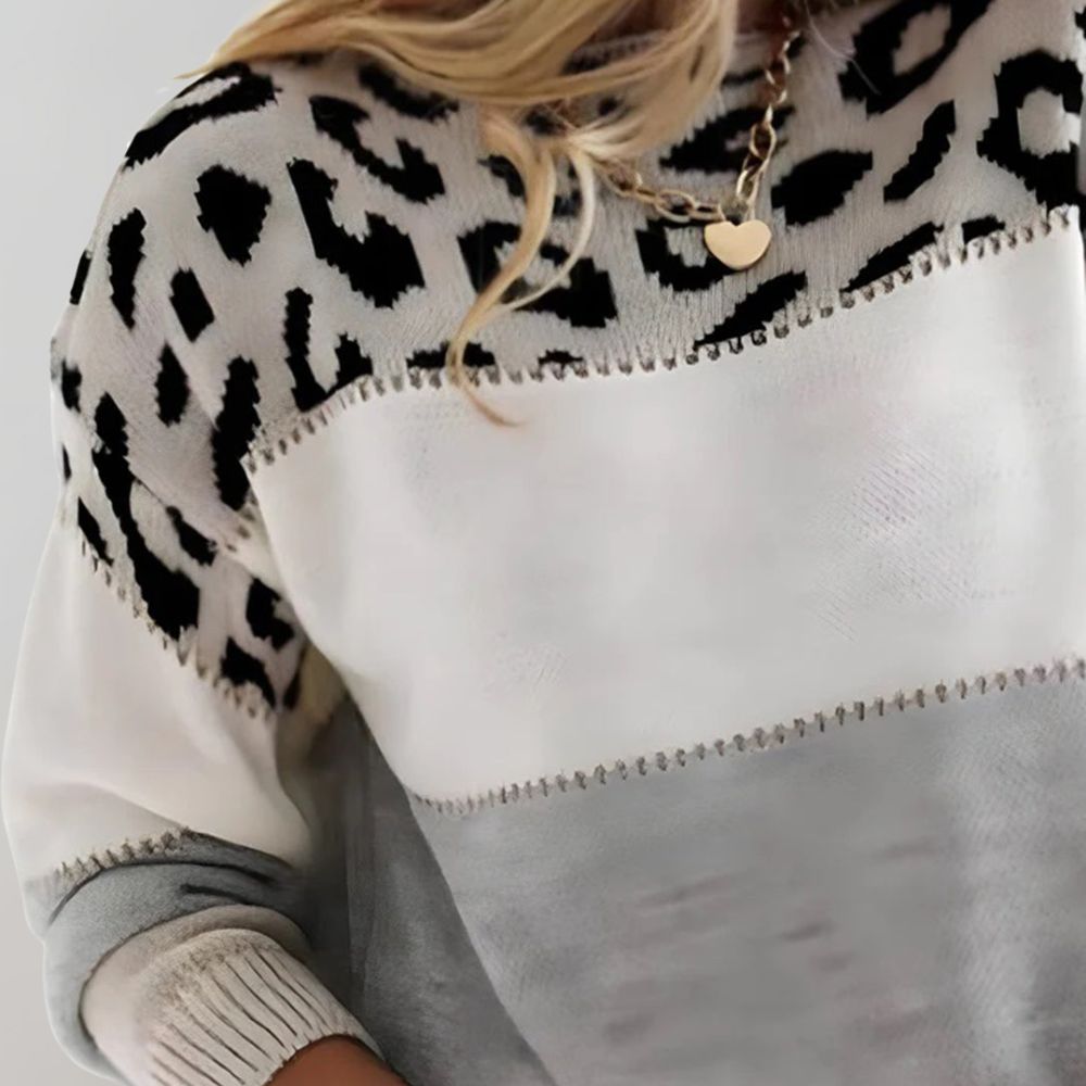 Jerseys Diane Valmont — suavidad que viste con distinción | Jersey de Punto con Acento Leopardo