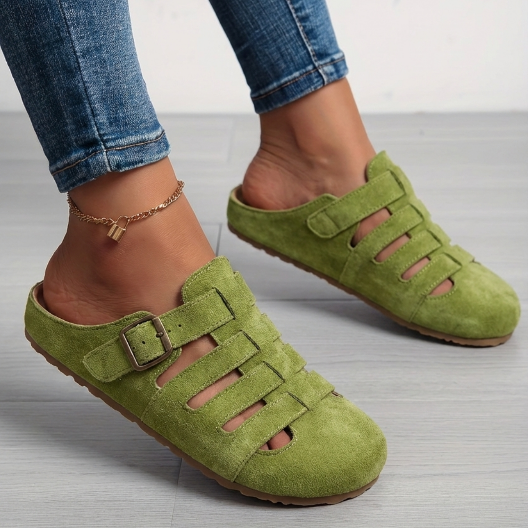Mule Céleste Valmont — Confort Slip-On Elegante Mujer