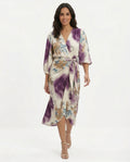 Amatista Valmont — Vestido Floral Wrap Cruzado | Aura Collection