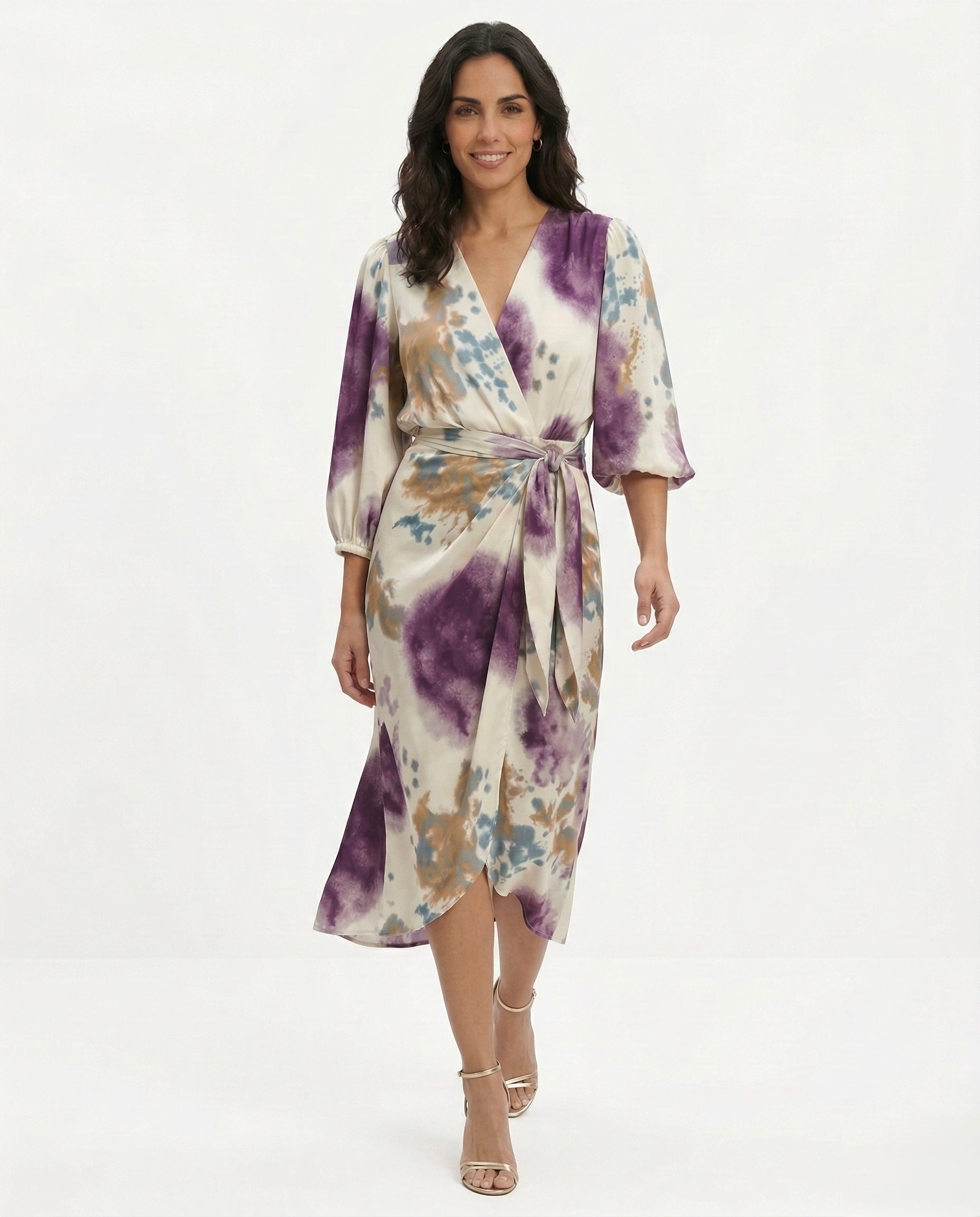 Amatista Valmont — Vestido Floral Wrap Cruzado | Aura Collection