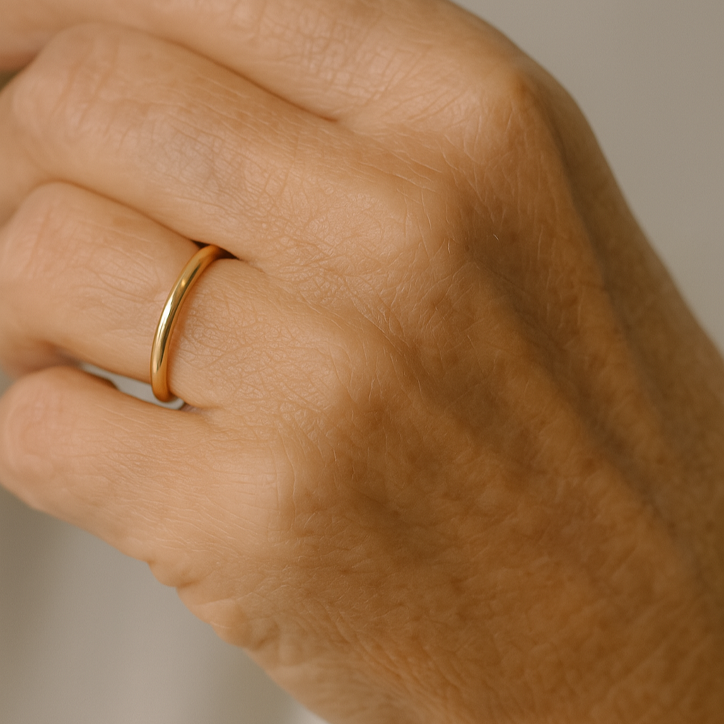 Anillo Simple Bicolor Valmont — Elegancia irresistible | Plateado