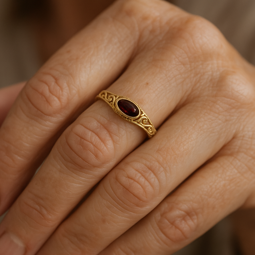 Anillo Vintage Rouge Valmont — Elegancia irresistible | Rojo
