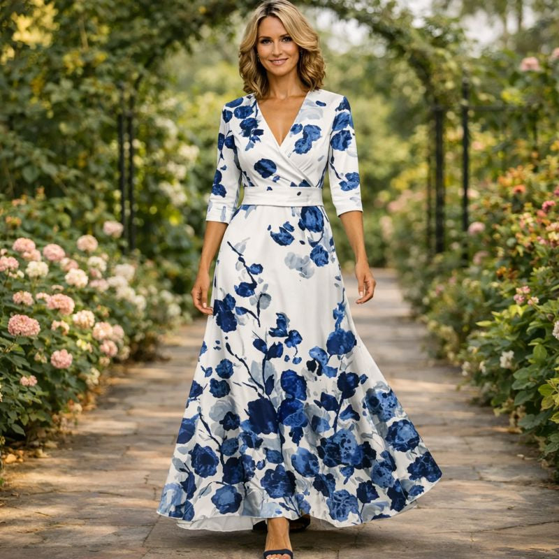 Lillian Valmont — Vestido Maxi Cruzado Fluido | Feminidad 2026