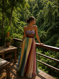Thirza Valmont — Vestido Plisado Multicolor | Edición Especial Bali