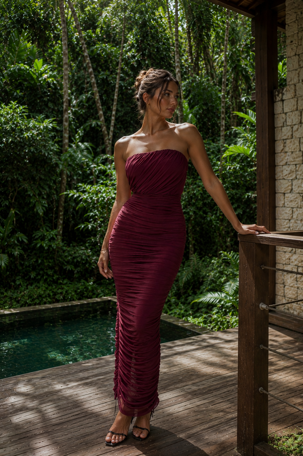 Amaris Valmont — Vestido Maxi de Malla Ajustado | Colección Bali