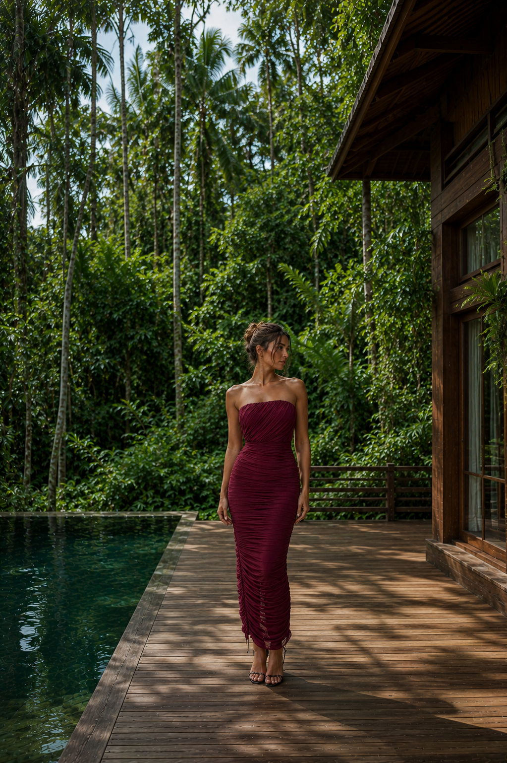 Amaris Valmont — Vestido Maxi de Malla Ajustado | Colección Bali