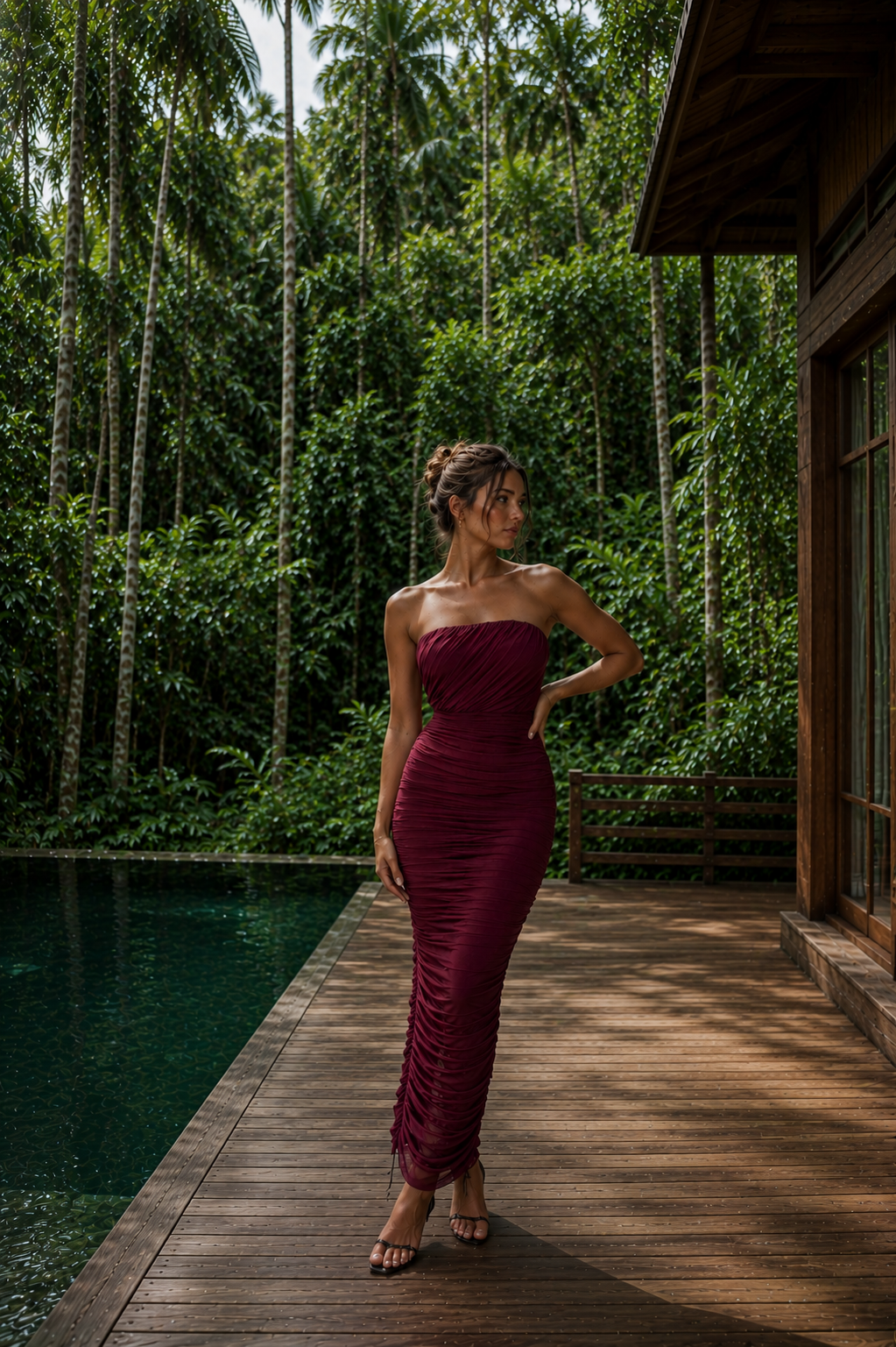 Amaris Valmont — Vestido Maxi de Malla Ajustado | Colección Bali