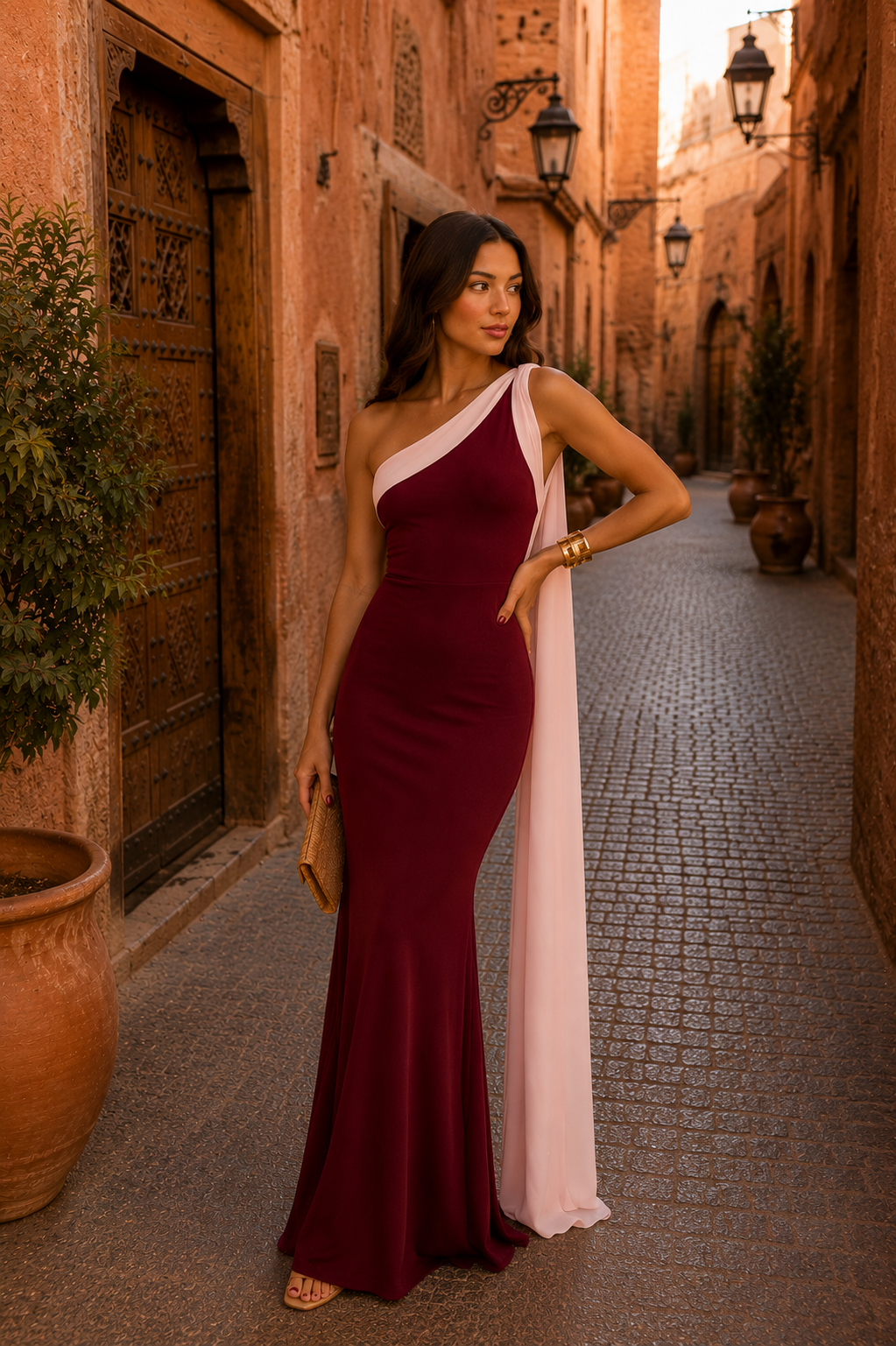 Vivian Valmont — Vestido Burdeos | Colección Marrakech
