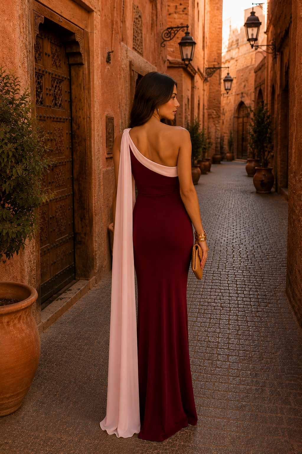 Vivian Valmont — Vestido Burdeos | Colección Marrakech