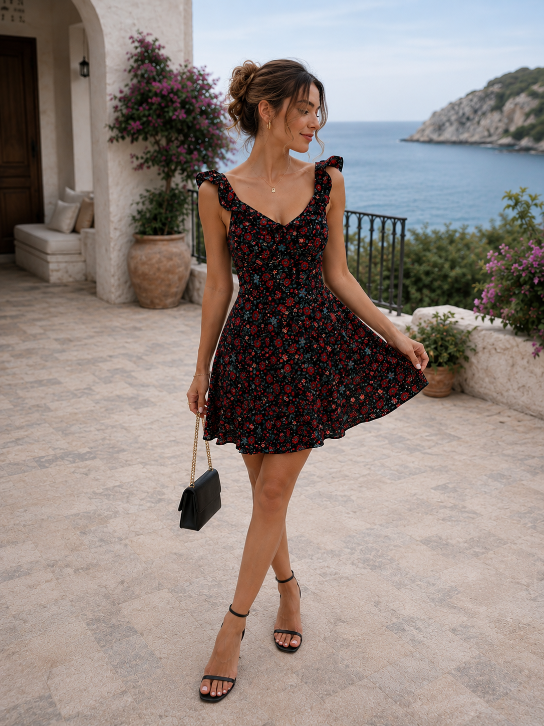 Victoria Valmont — Mini Vestido Floral | Colección Ibiza