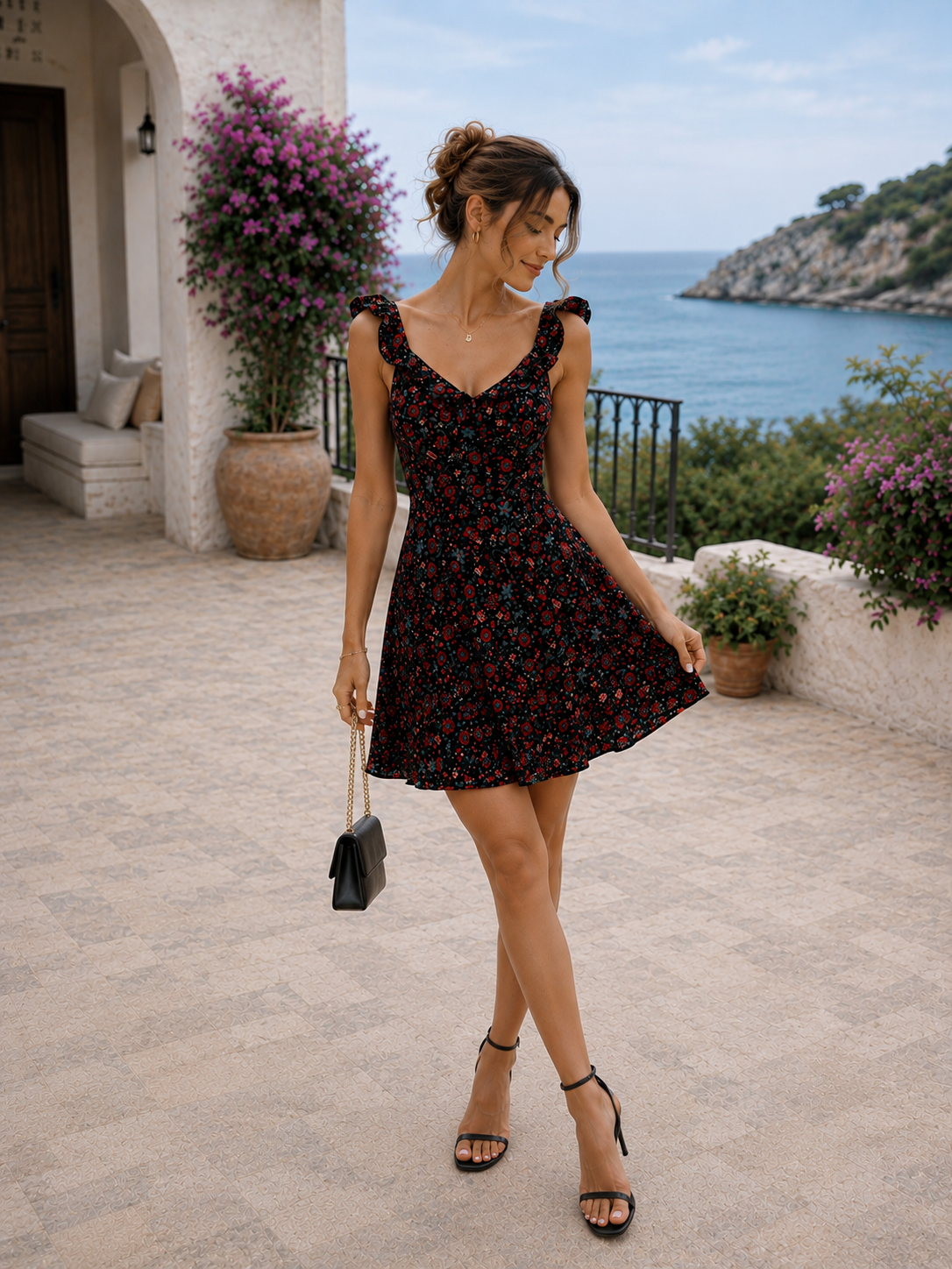 Victoria Valmont — Mini Vestido Floral | Colección Ibiza