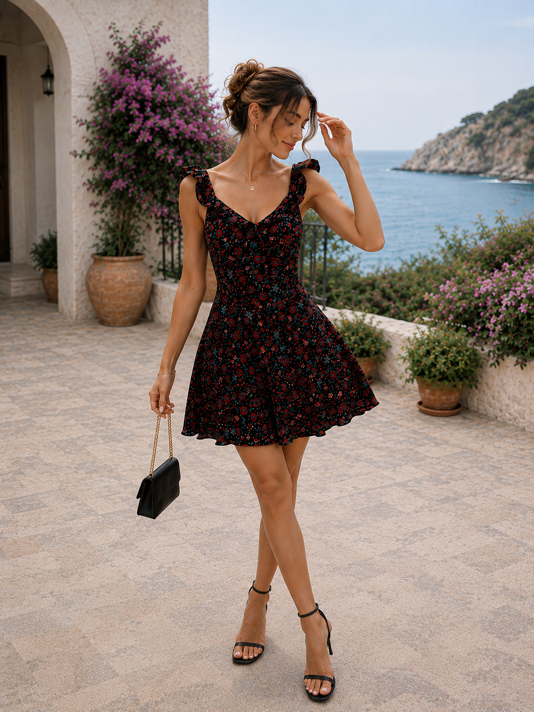 Victoria Valmont — Mini Vestido Floral | Colección Ibiza