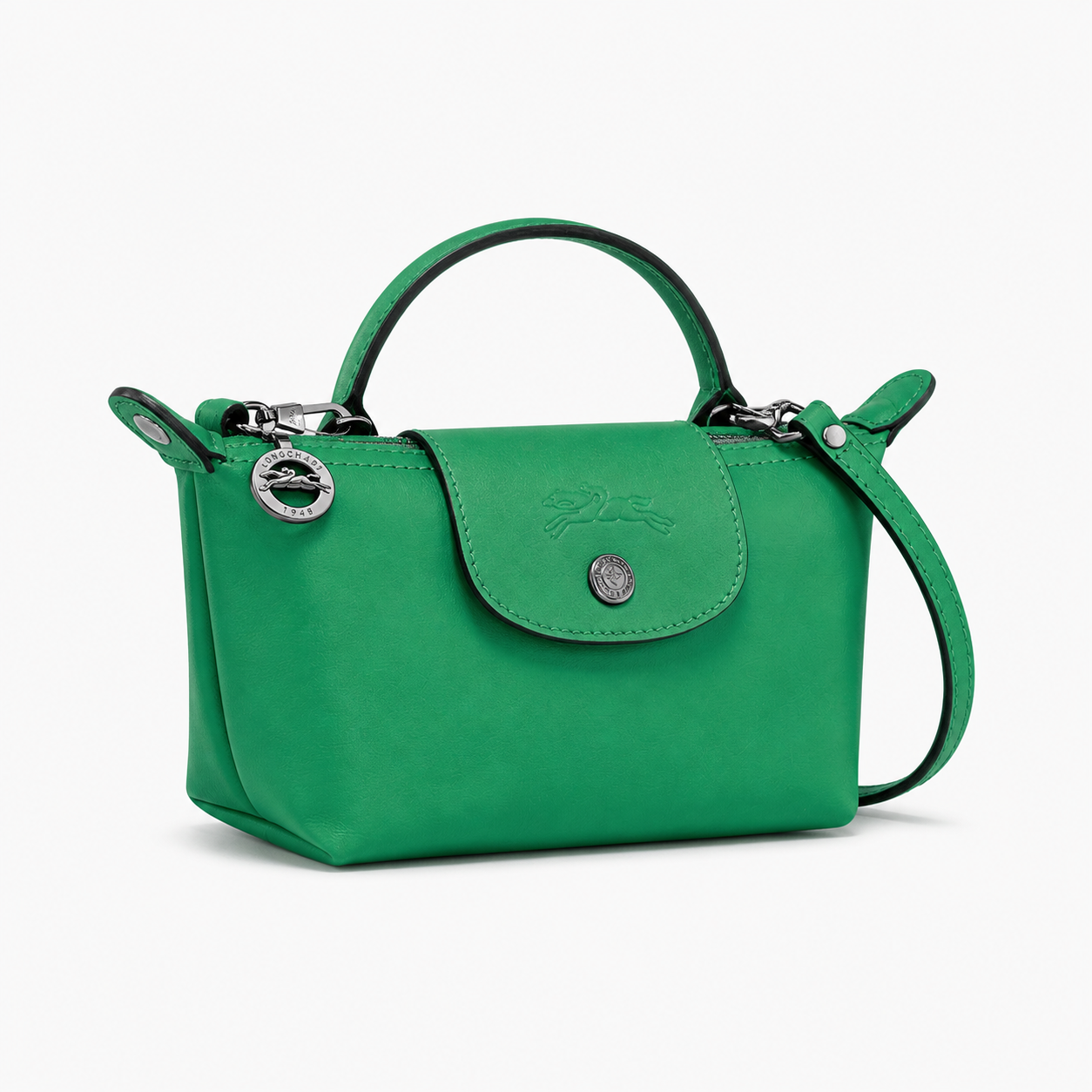 Parisien Valmont — Mini Bolso Piel Verde Esmeralda | Émeraude
