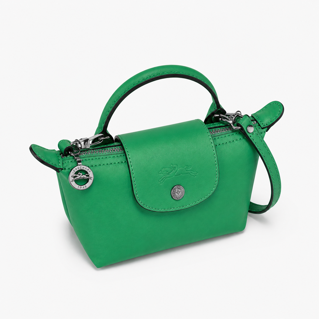 Parisien Valmont — Mini Bolso Piel Verde Esmeralda | Émeraude