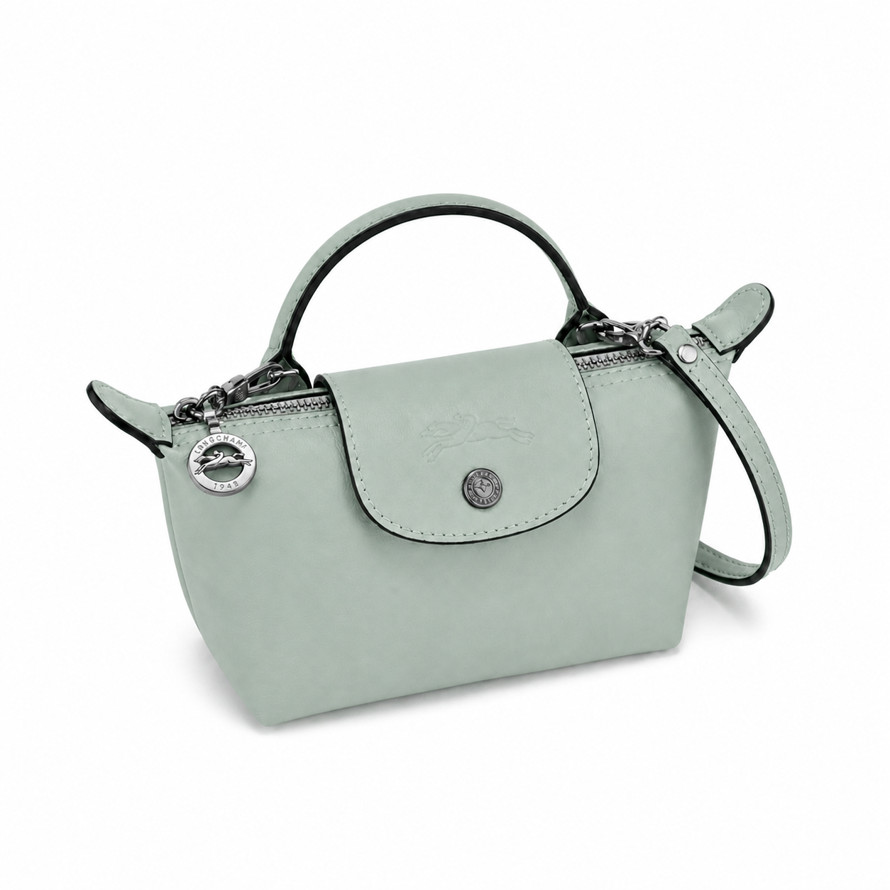 Parisien Valmont — Mini Bolso Piel Azul Cielo | Ciel de Paris