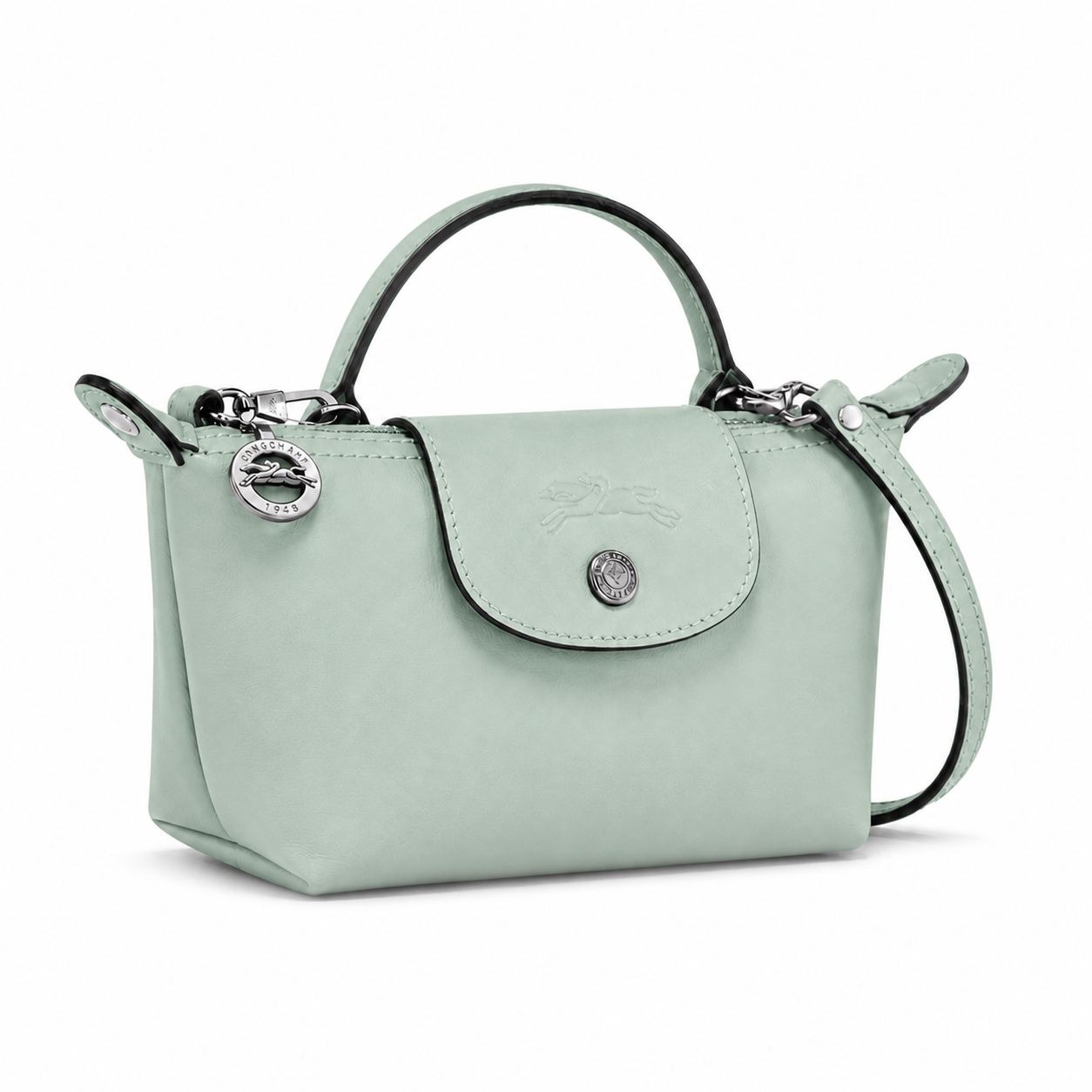 Parisien Valmont — Mini Bolso Piel Azul Cielo | Ciel de Paris