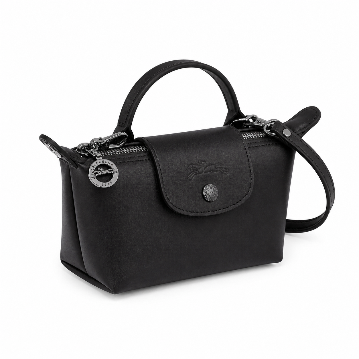 Parisien Valmont — Mini Bolso Piel Negro | Noir Parisien