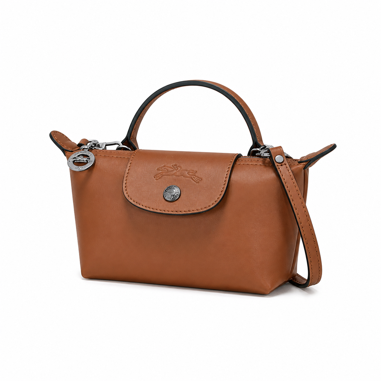 Parisien Valmont — Mini Bolso Piel Marrón | Cognac de Luxe