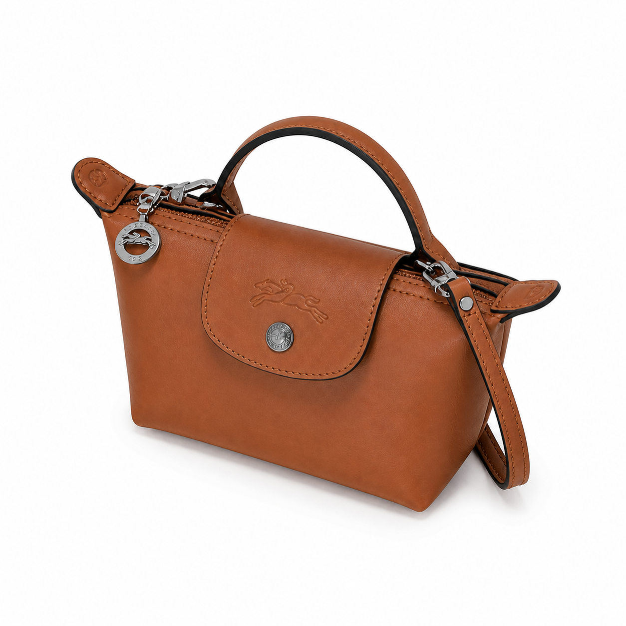 Parisien Valmont — Mini Bolso Piel Marrón | Cognac de Luxe