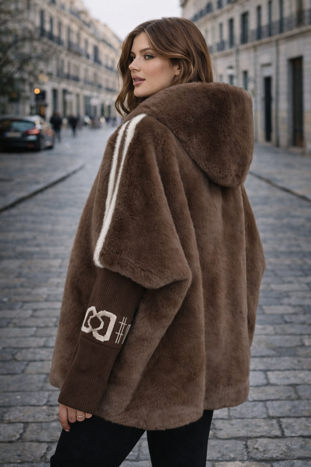 Camila Signature Valmont — Chaqueta de Pelo con Capucha | LIQUIDACIÓN 70%