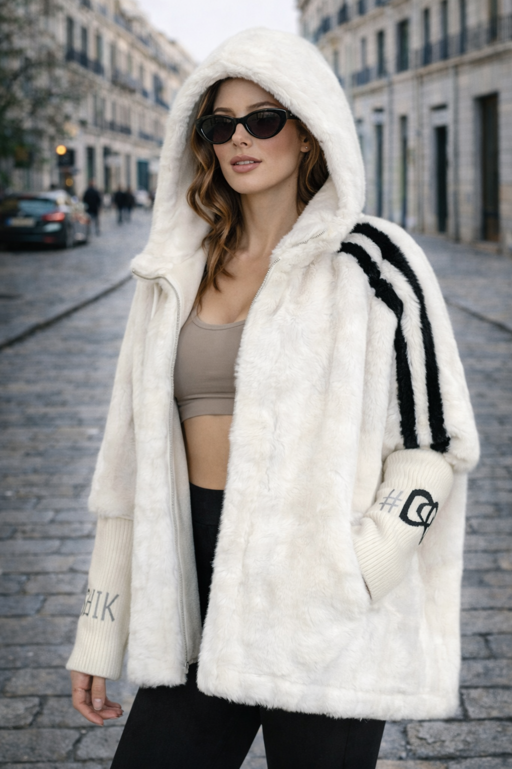 Camila Signature Valmont — Chaqueta de Pelo con Capucha | LIQUIDACIÓN 70%