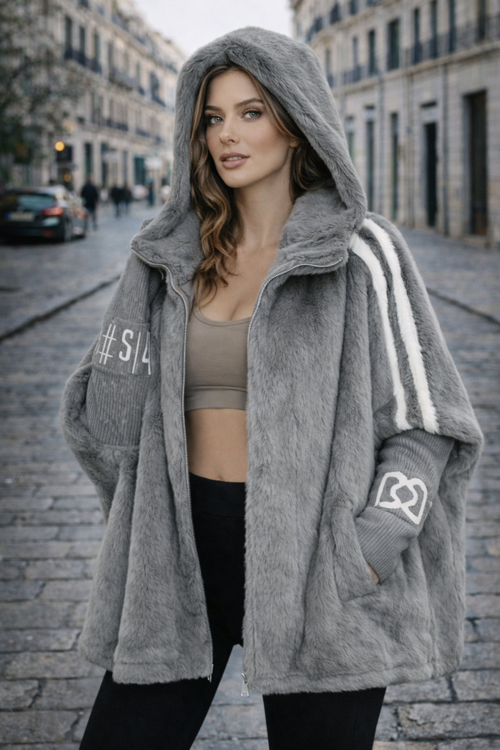 Camila Signature Valmont — Chaqueta de Pelo con Capucha | LIQUIDACIÓN 70%