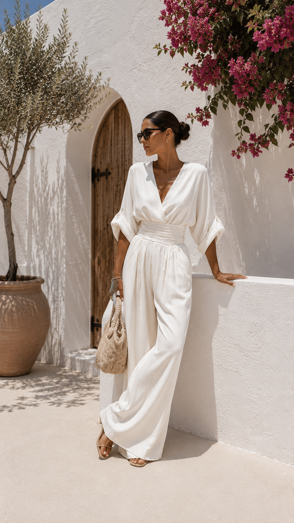 Valeria Valmont — Mono Chiffon Escote en V | Colección Marbella