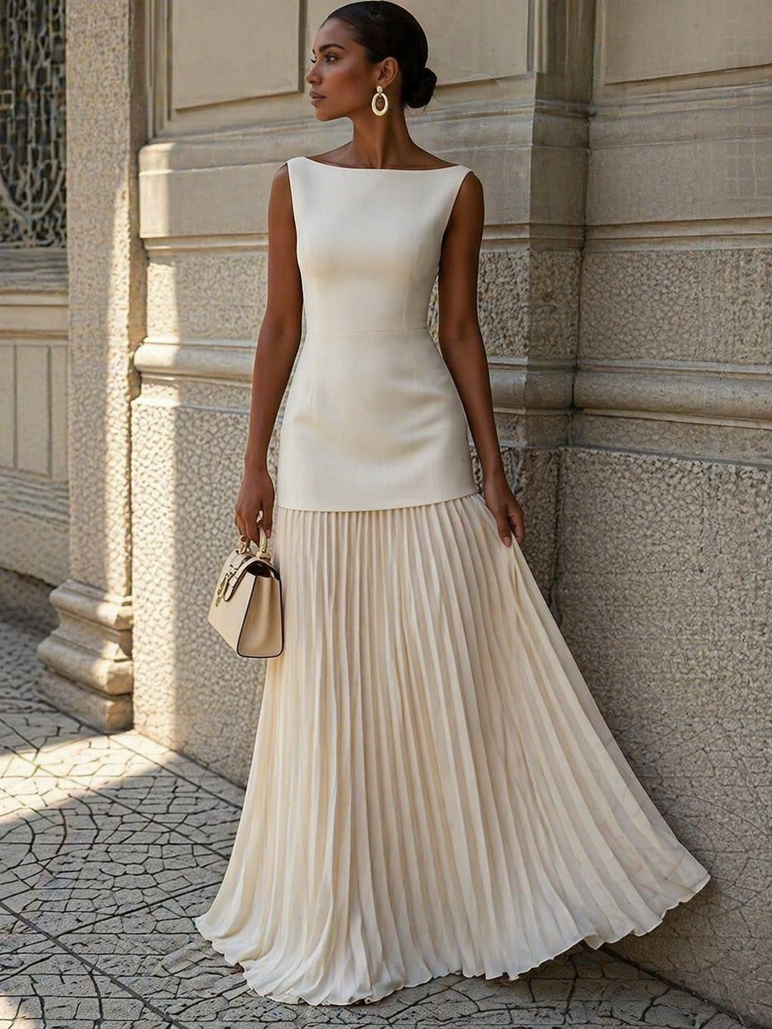 Serena Valmont — Vestido Maxi Plisado | Verano 2026