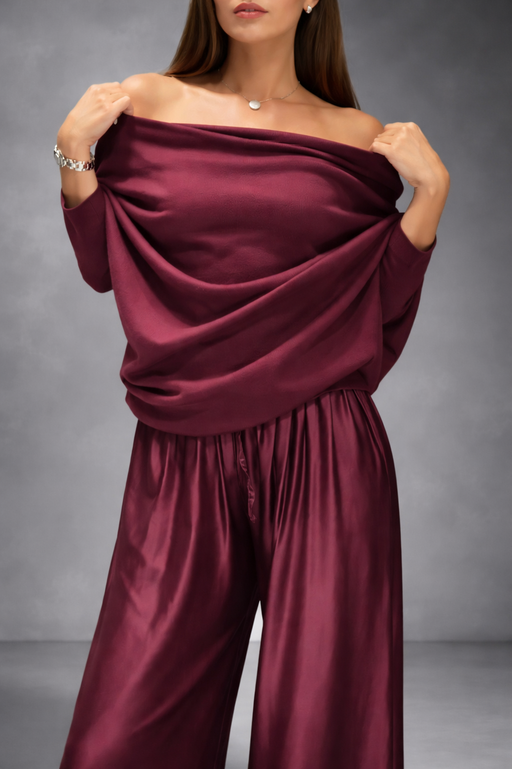 Gala Valmont — Conjunto Elegante Hombros Descubiertos | Ocasión