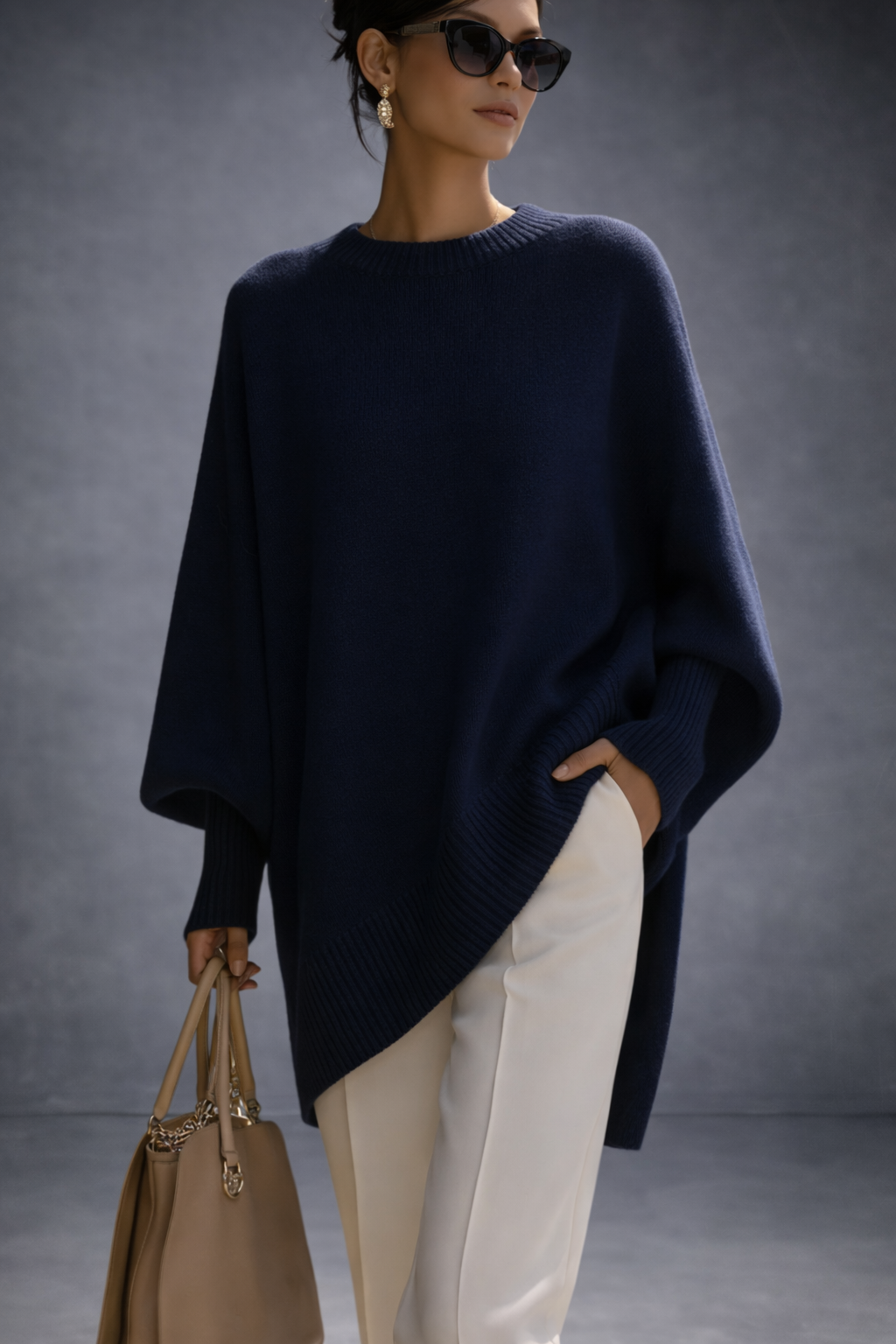 Livia Valmont — Jersey Poncho Oversize | FIN REBAJAS -70%