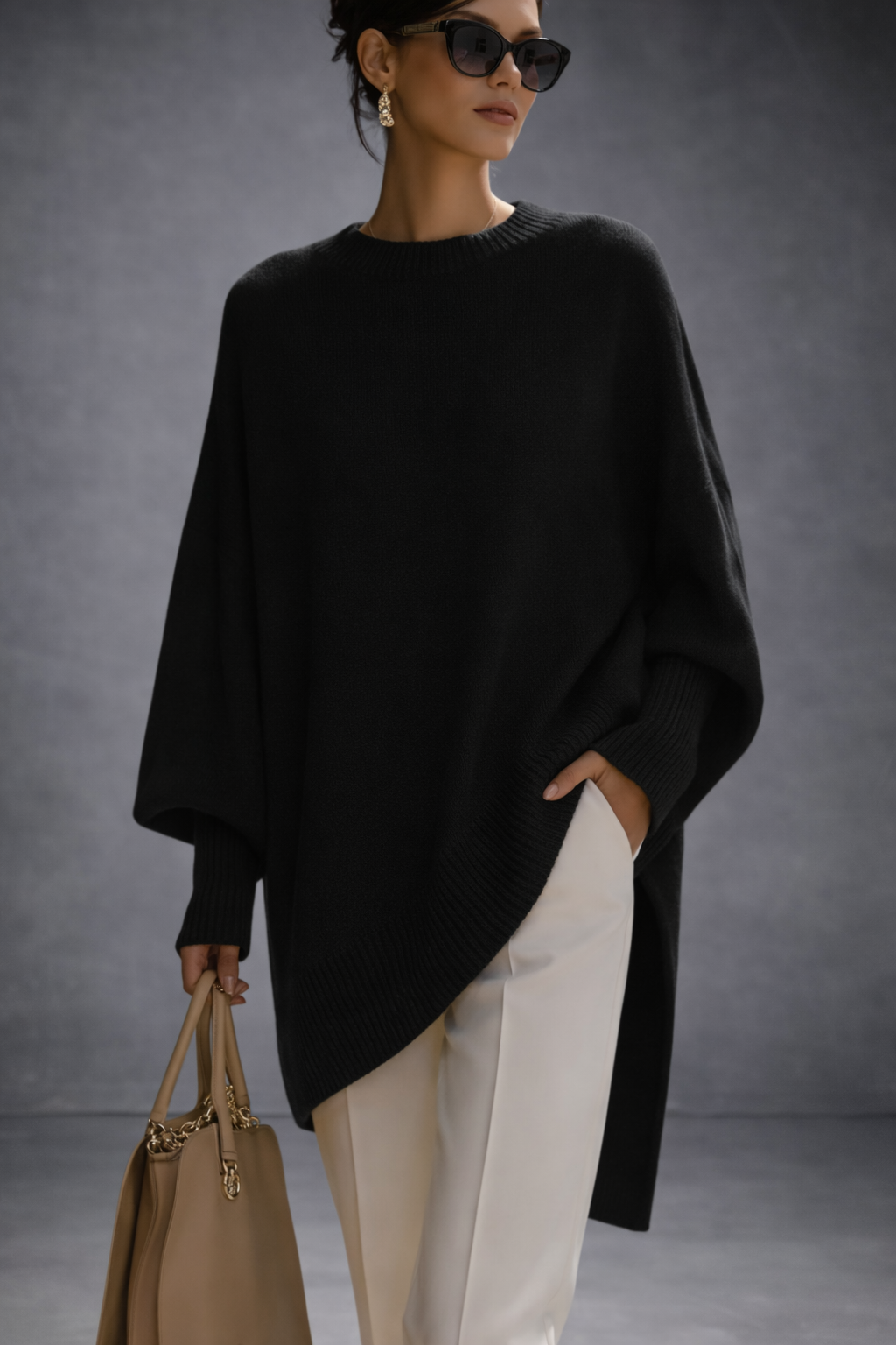 Livia Valmont — Jersey Poncho Oversize | FIN REBAJAS -70%