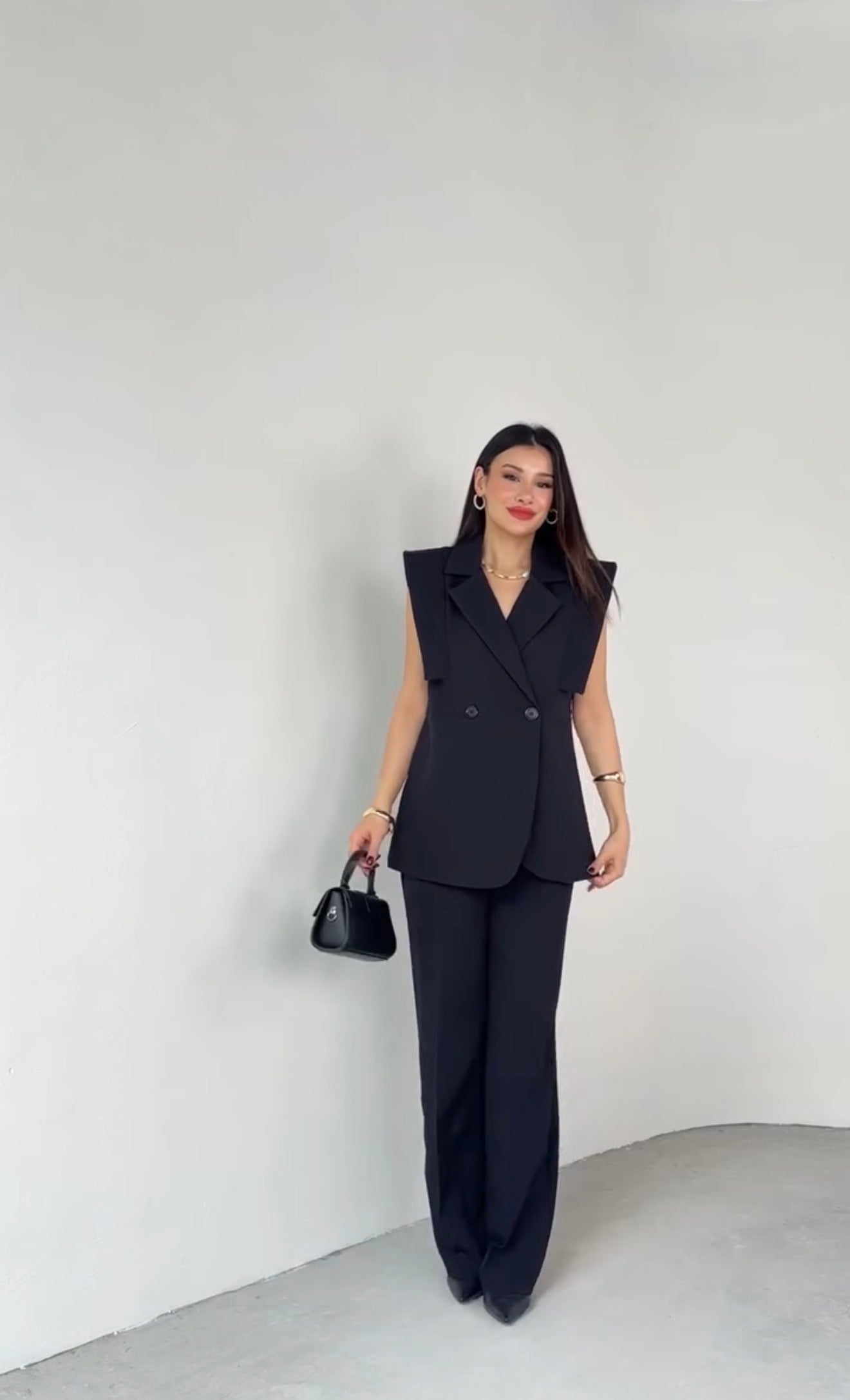 Méndez Blanc Valmont — Conjunto Blazer Sin Mangas & Wide Leg | Blanc Total