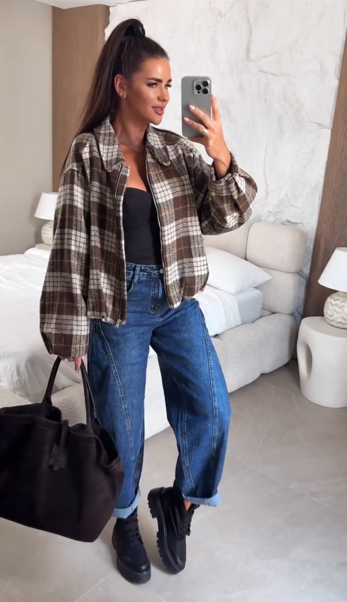 Rossella Check Valmont — Chaqueta Acolchada Cuadros Escoceses | Scottish Luxe