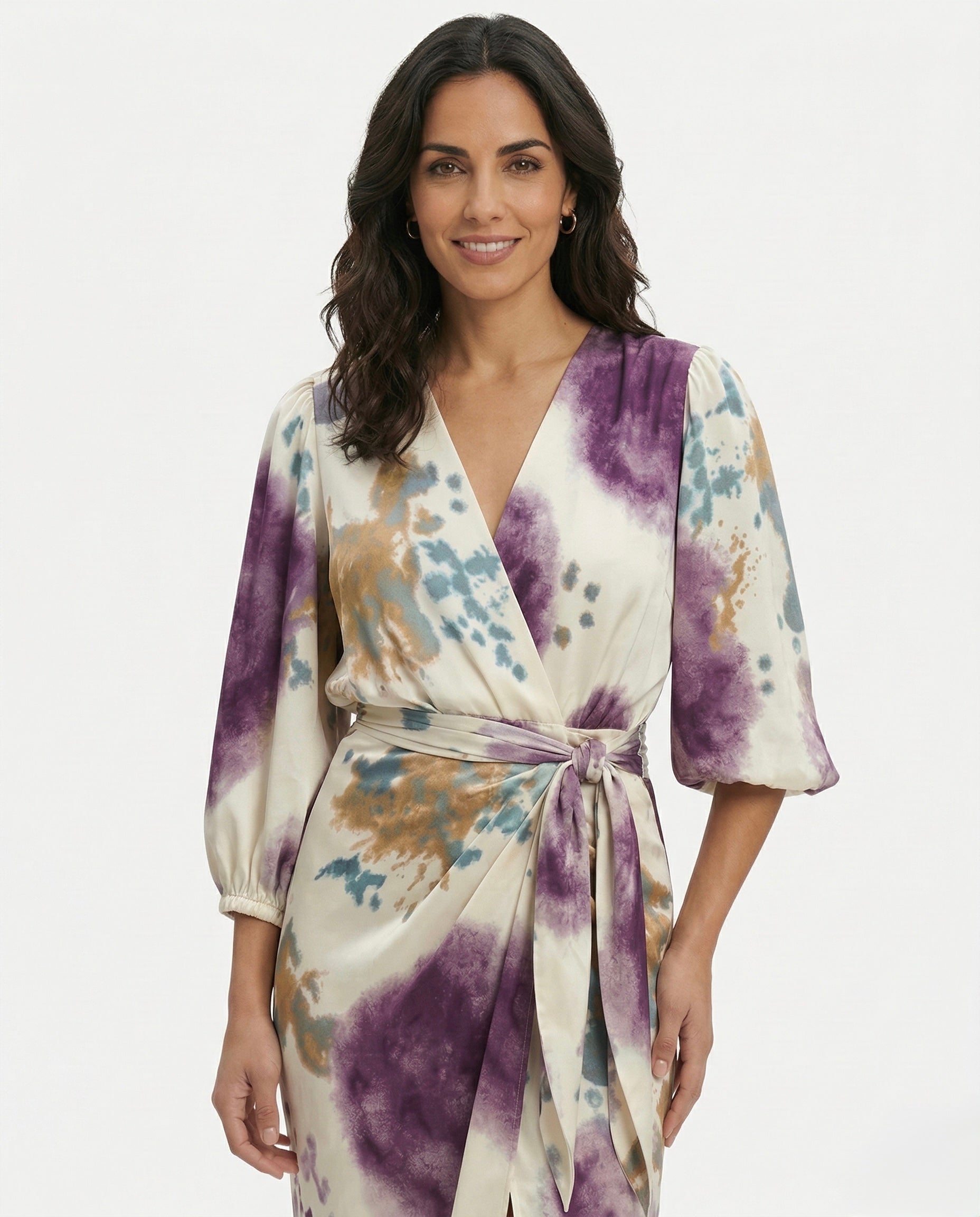 Amatista Valmont — Vestido Floral Wrap Cruzado | Aura Collection