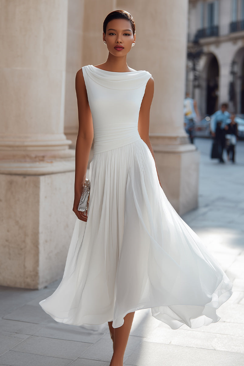 Emma | Vestido Midi Elegante de Ceremonia - Color Negro